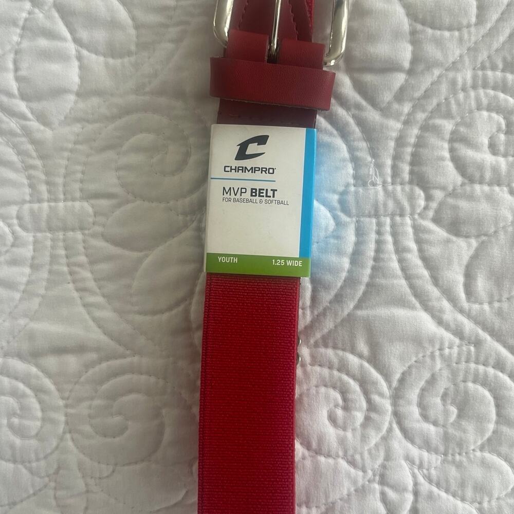 Champro baseball softball youth belt red NWT